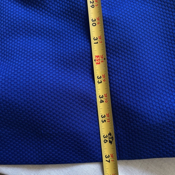 Tahari Arthur S. Levine Blue Sheath Dress Gold Buckle Size 4 Career Workwear - Picture 12 of 13